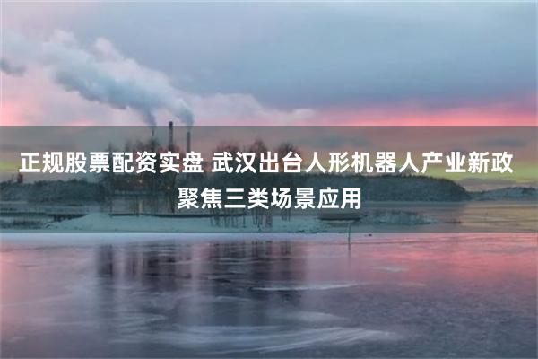 正规股票配资实盘 武汉出台人形机器人产业新政 聚焦三类场景应用