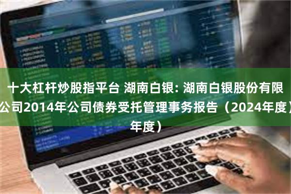 十大杠杆炒股指平台 湖南白银: 湖南白银股份有限公司2014年公司债券受托管理事务报告(2024年度)
